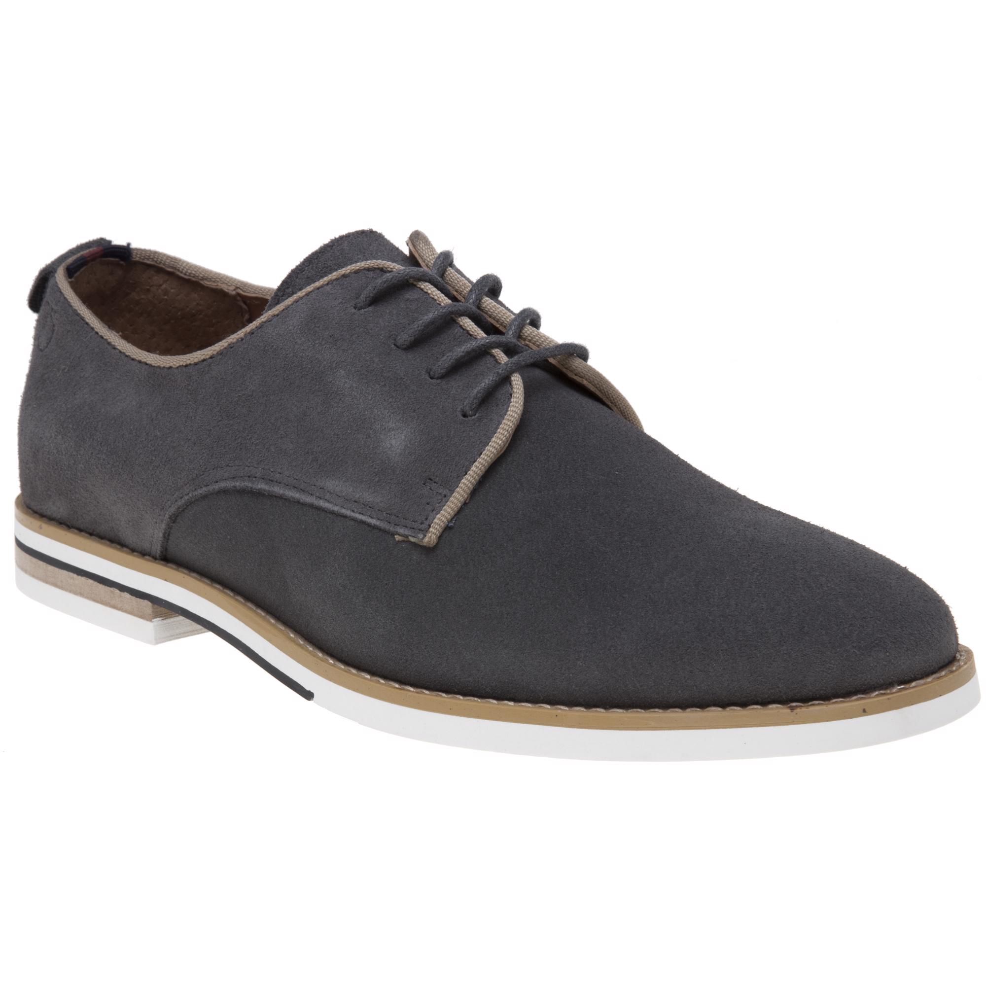 New Mens Peter Werth Grey Nesbitt Suede Shoes Lace Up 